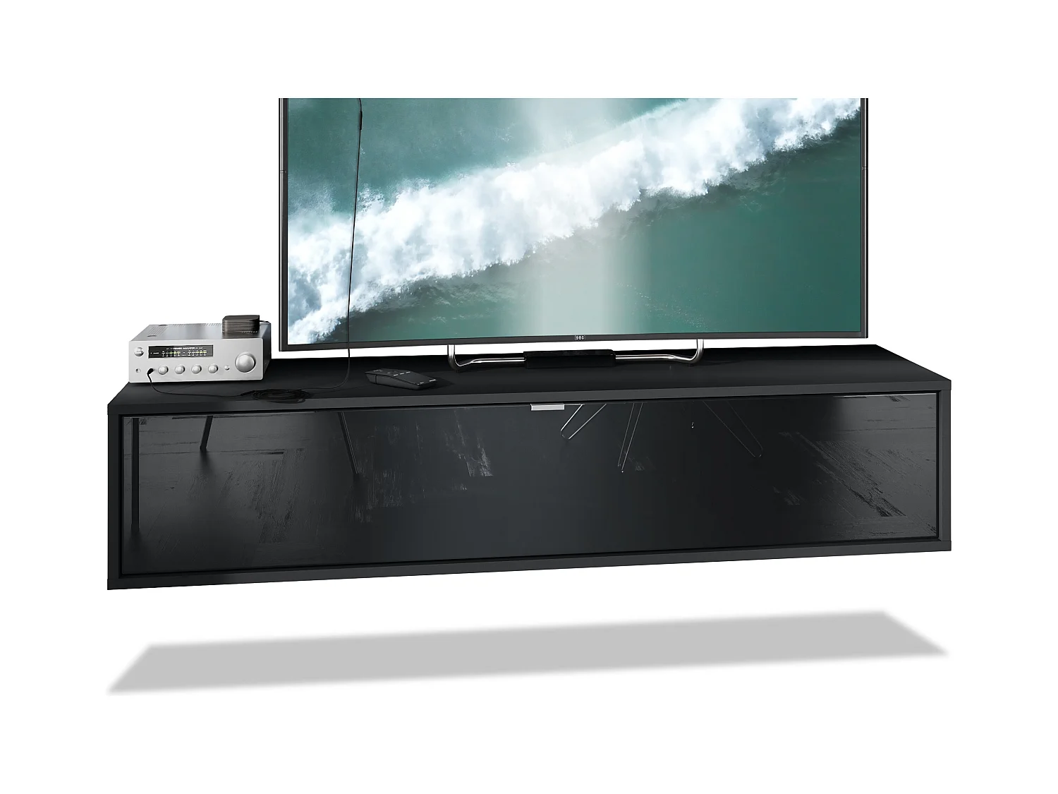 LOWBOARD Lana Fronten in Schwarz Hochglanz