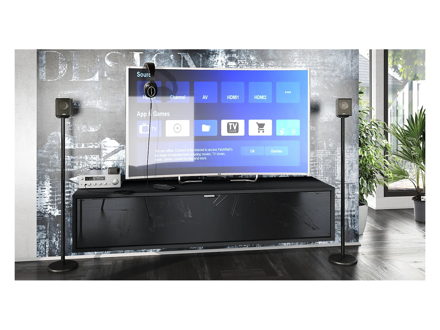 LOWBOARD Lana Fronten in Schwarz Hochglanz