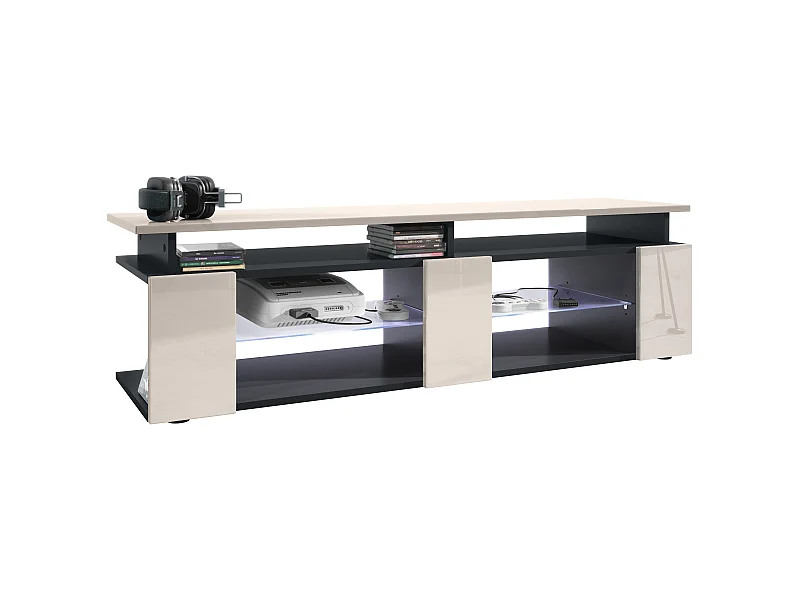 LOWBOARD Movie Fronten und obere Platte des Aufsatzes in Sandgrau Hochglanz