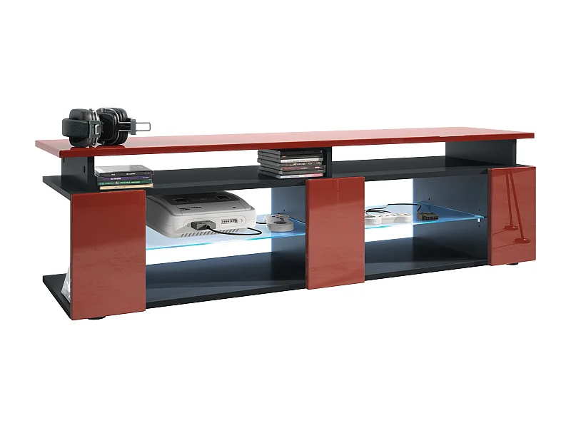 LOWBOARD Movie Fronten und obere Platte des Aufsatzes in Bordeaux Hochglanz