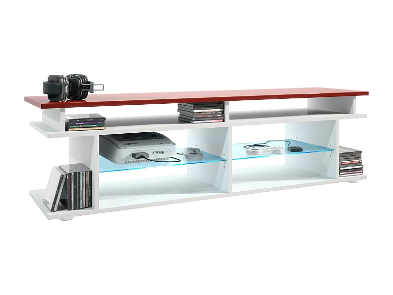 LOWBOARD Movie Platte des TV-Aufsatzes in Bordeaux Hochglanz