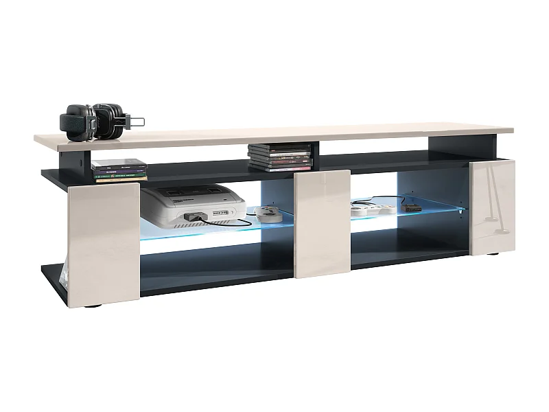 LOWBOARD Movie Fronten und obere Platte des Aufsatzes in Sandgrau Hochglanz