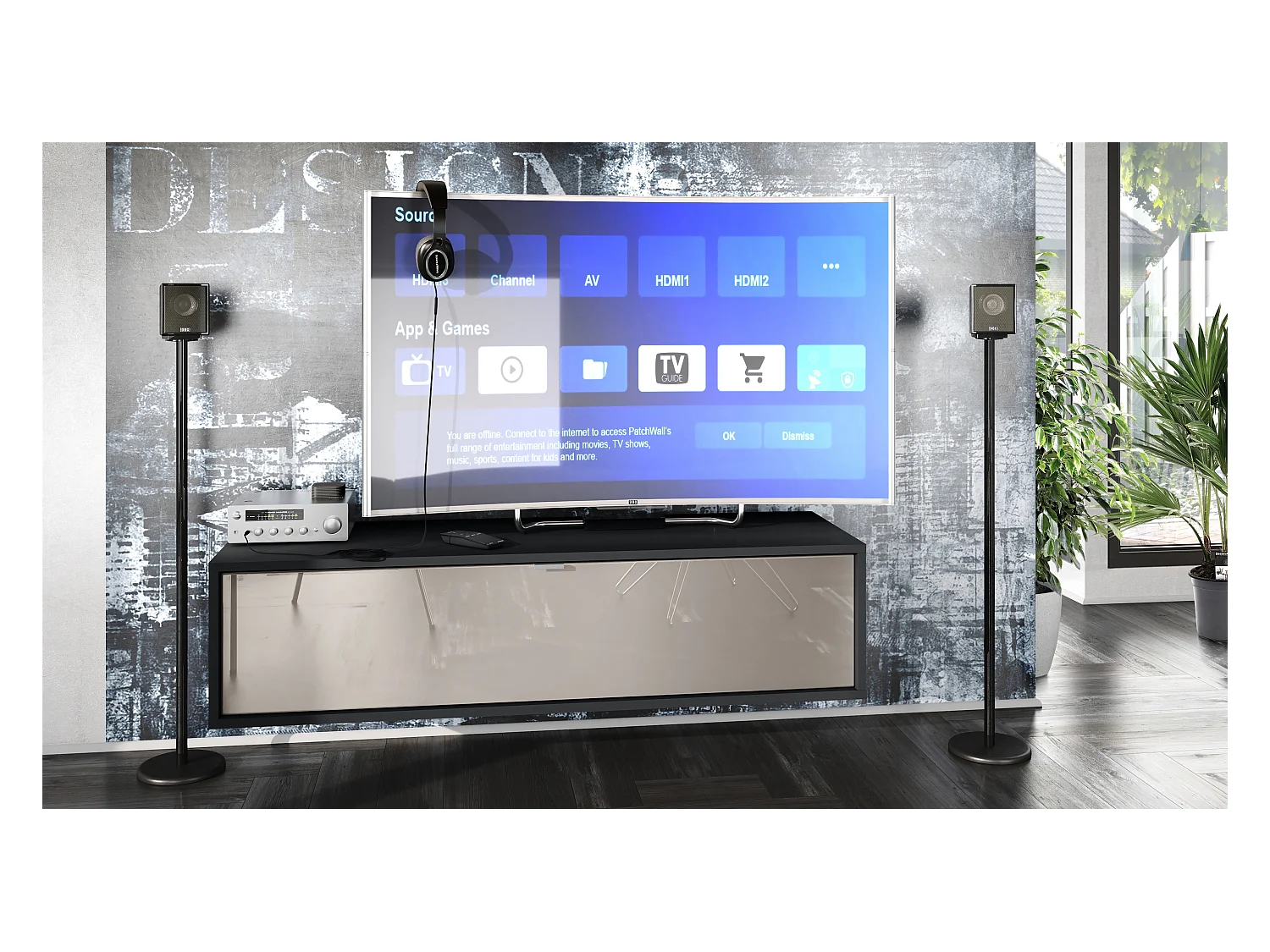 LOWBOARD Lana Fronten in Sandgrau Hochglanz