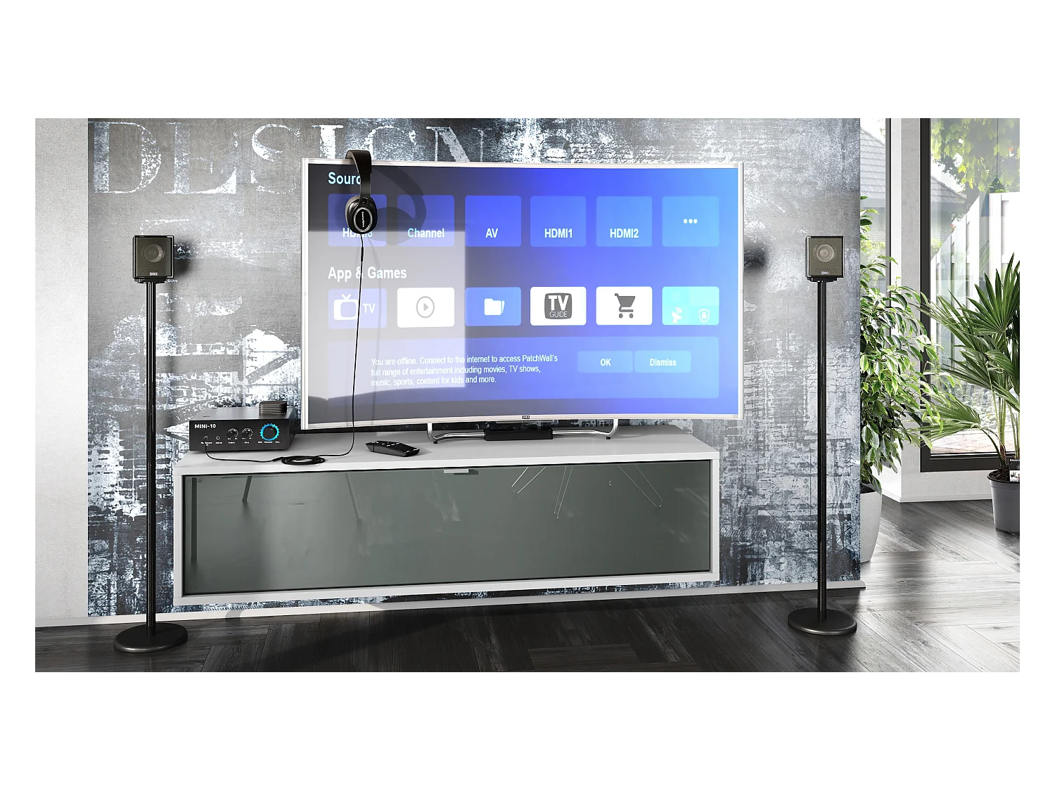 LOWBOARD Lana Fronten in Grau Hochglanz