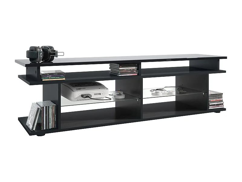 LOWBOARD Movie Platte des TV-Aufsatzes in Schwarz Hochglanz