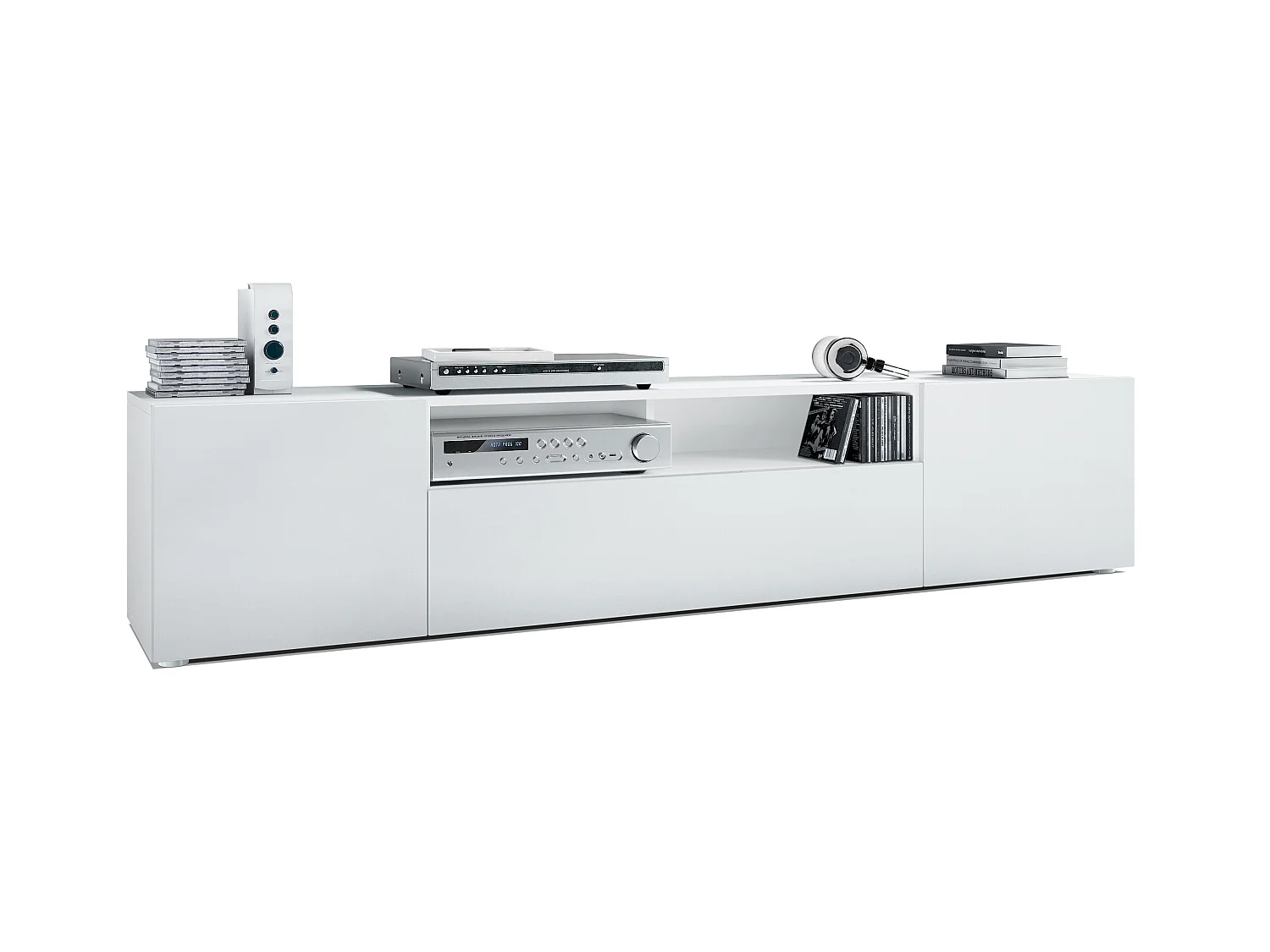 LOWBOARD Mogan Fronten in Weiß matt