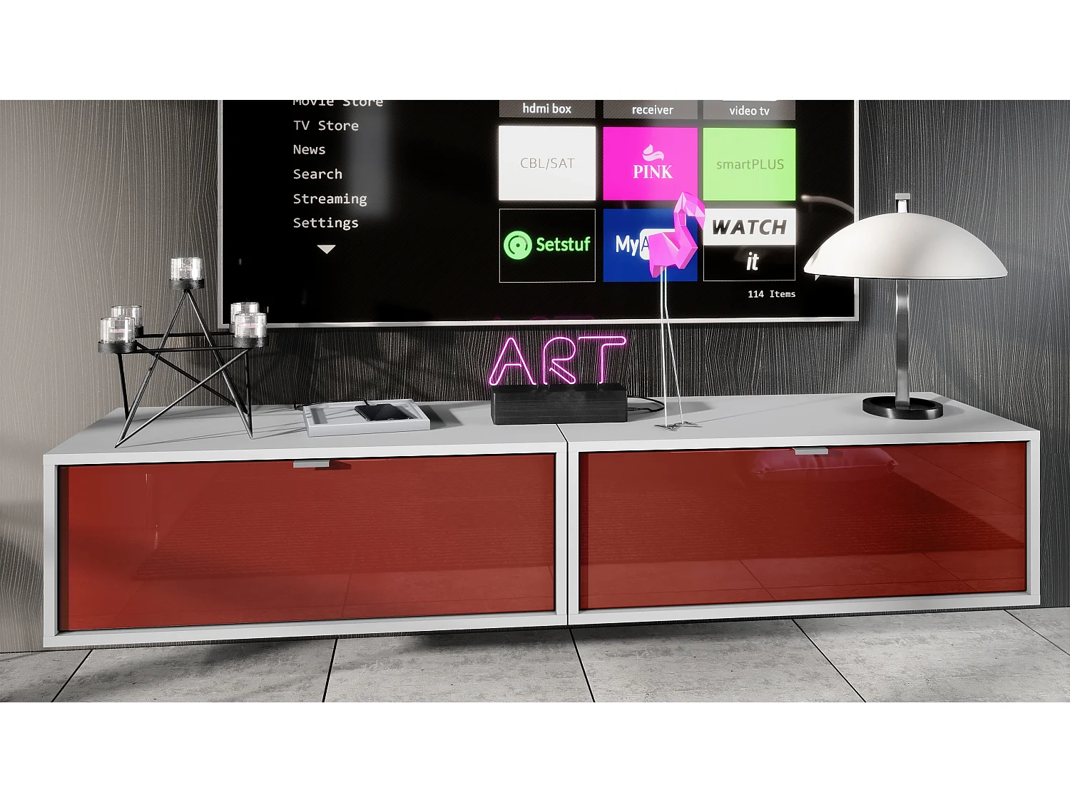 LOWBOARD Lana Fronten in Bordeaux Hochglanz