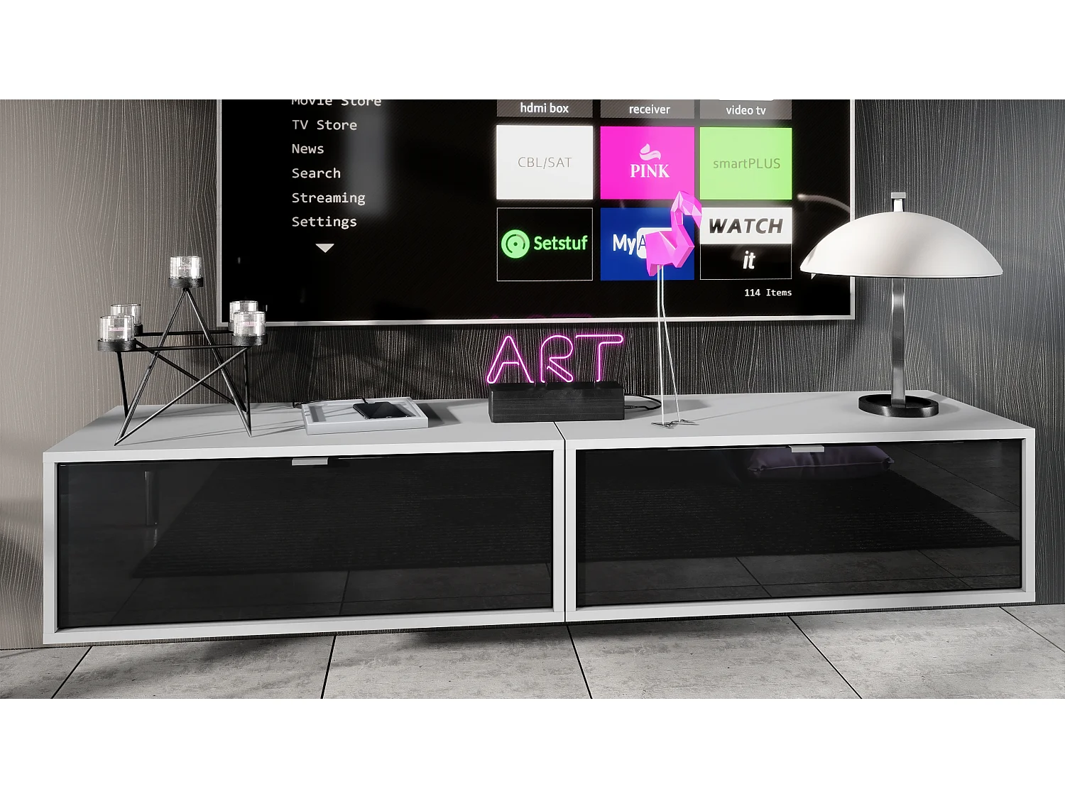 LOWBOARD Lana Fronten in Schwarz Hochglanz