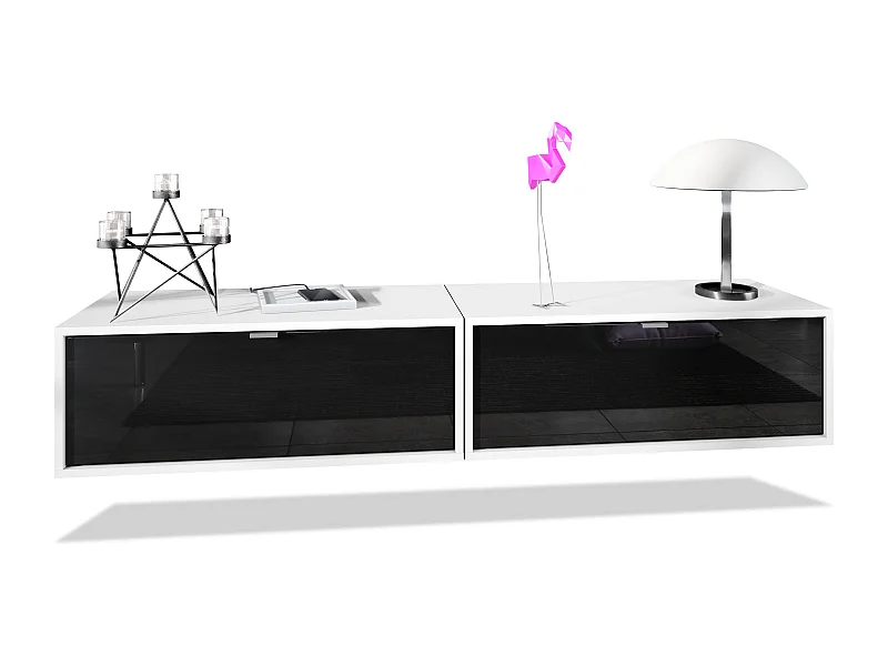 LOWBOARD Lana Fronten in Schwarz Hochglanz