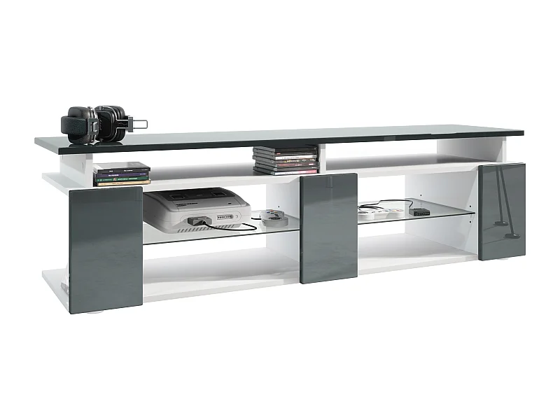 LOWBOARD Movie Fronten und obere Platte des Aufsatzes in Grau Hochglanz