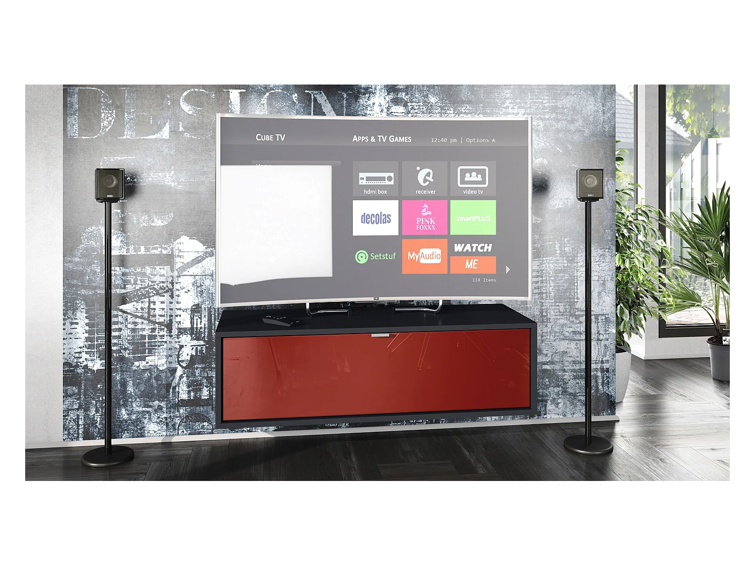 LOWBOARD Lana Fronten in Bordeaux Hochglanz