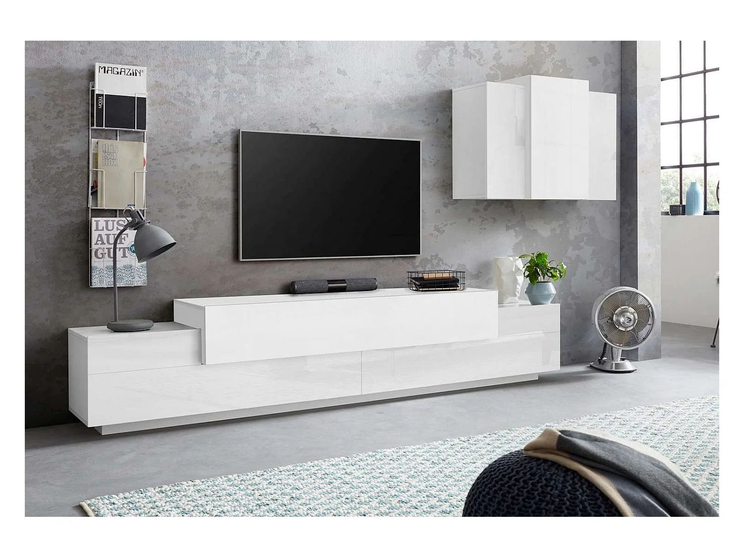 Soporte de TV mural blanco de diseño moderno Stady WH