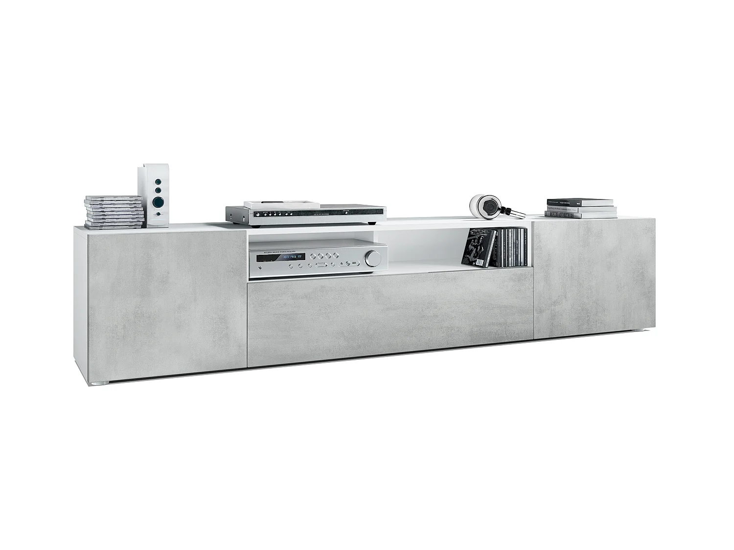 LOWBOARD Mogan Fronten in Beton Oxid Optik