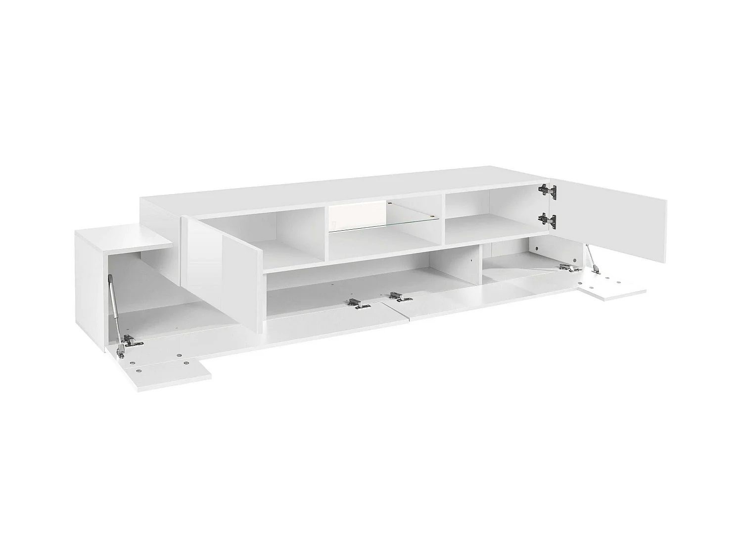 Meuble TV New Coro L 220 x H 51 x P 45 cm blanc