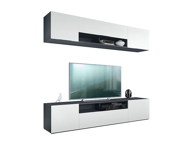 WOHNWAND Mogan Fronten in Weiß matt