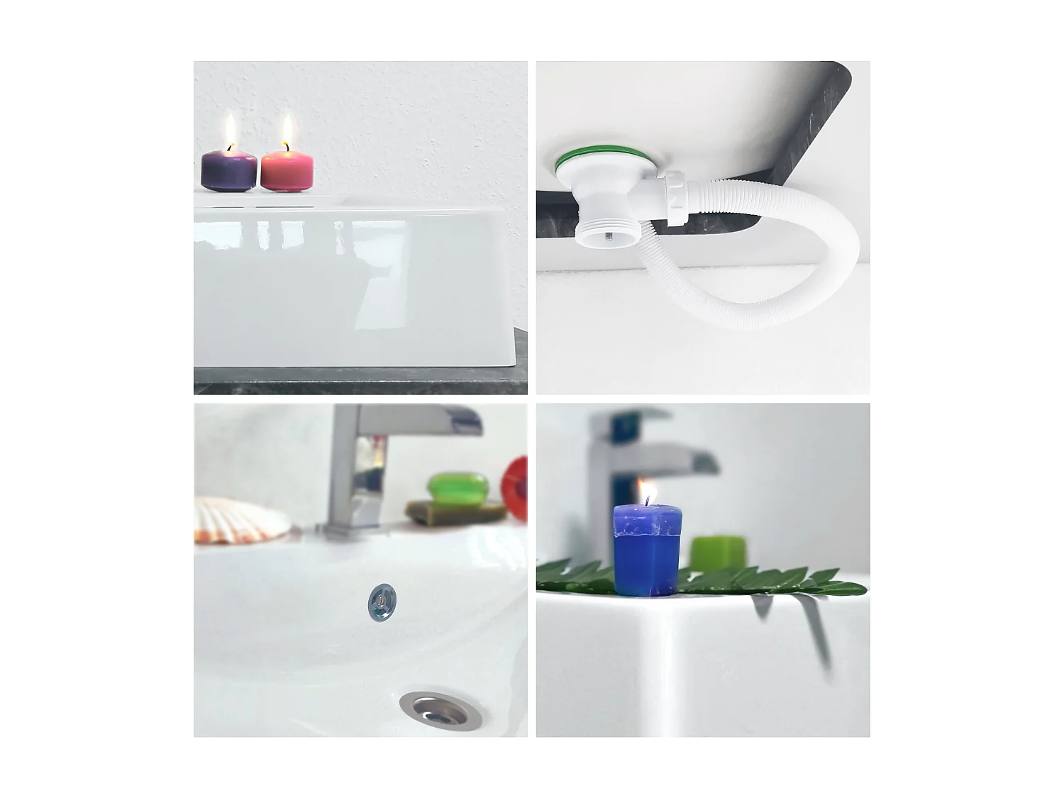 Vasque Nizza avec plateau de lavabo de couleur aspect béton oxyde et support de lavabo en métal noir (95 x 31,4 x 51 cm)