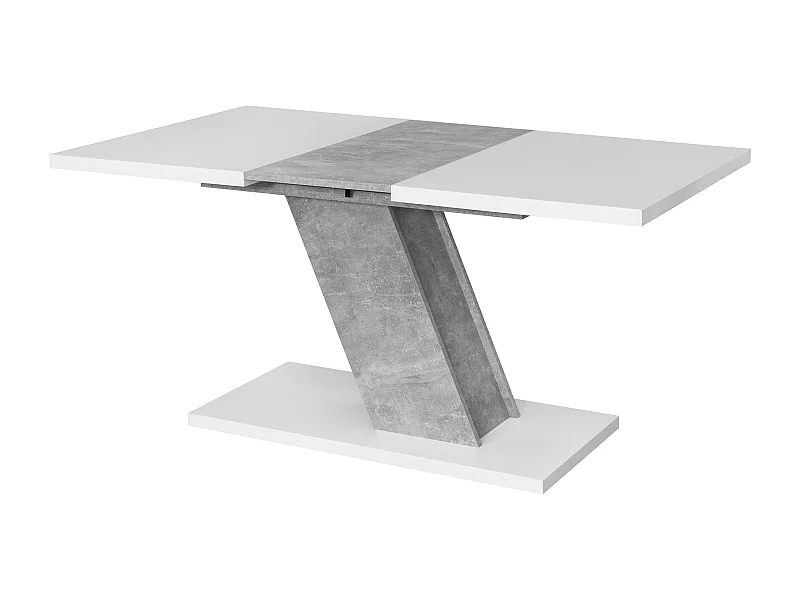 ESSTISCH Kross Beton Optik + Weiß matt