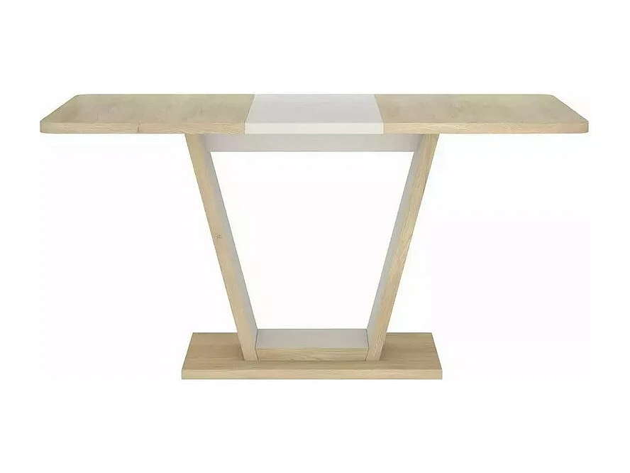 Table extensible 120-160 cm bois cachemire 8 pers design ouvert ALESSIAZ