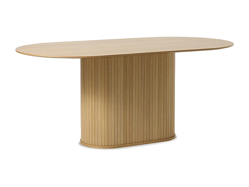 Table à manger ovale 180 cm - Bois naturel - ALBA
