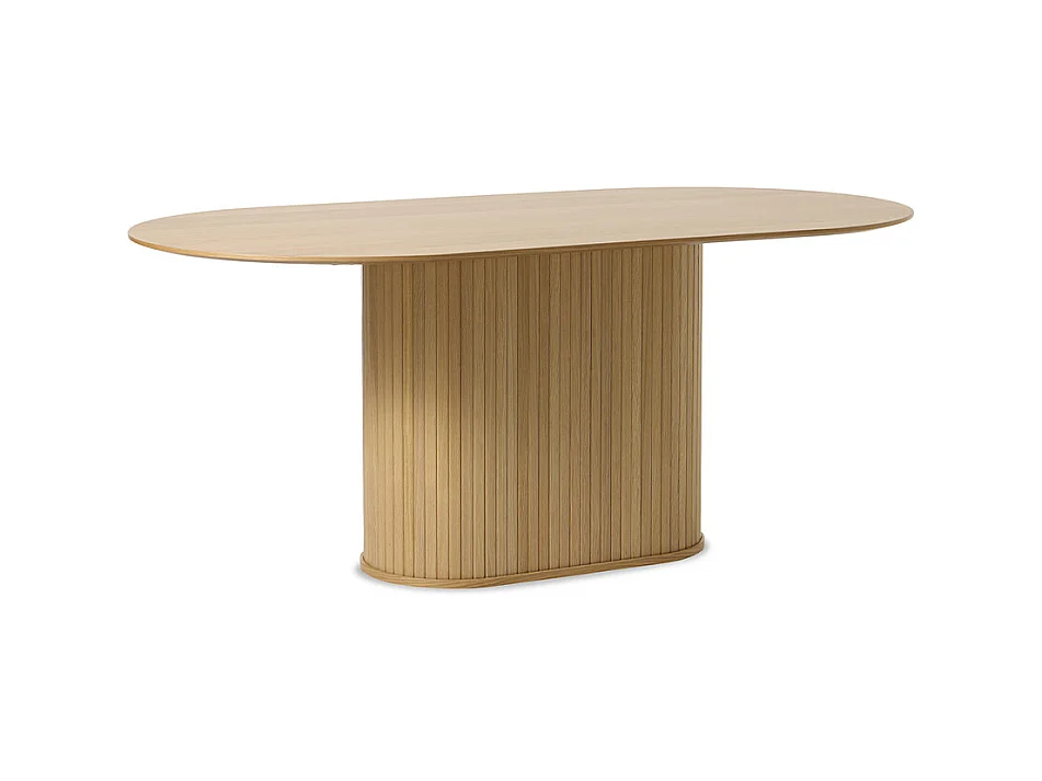 Table à manger ovale 180 cm - Bois naturel - ALBA