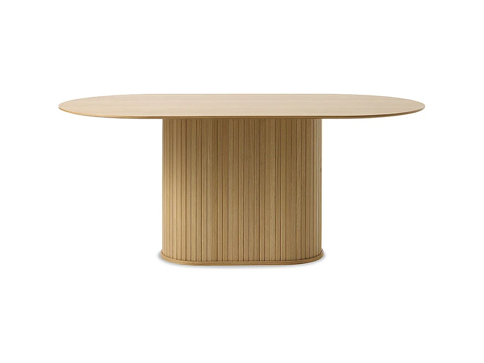 Table à manger ovale 180 cm - Bois naturel - ALBA