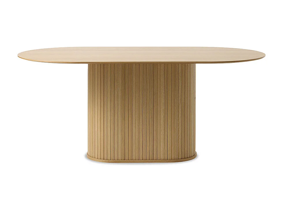 Table à manger ovale 180 cm - Bois naturel - ALBA