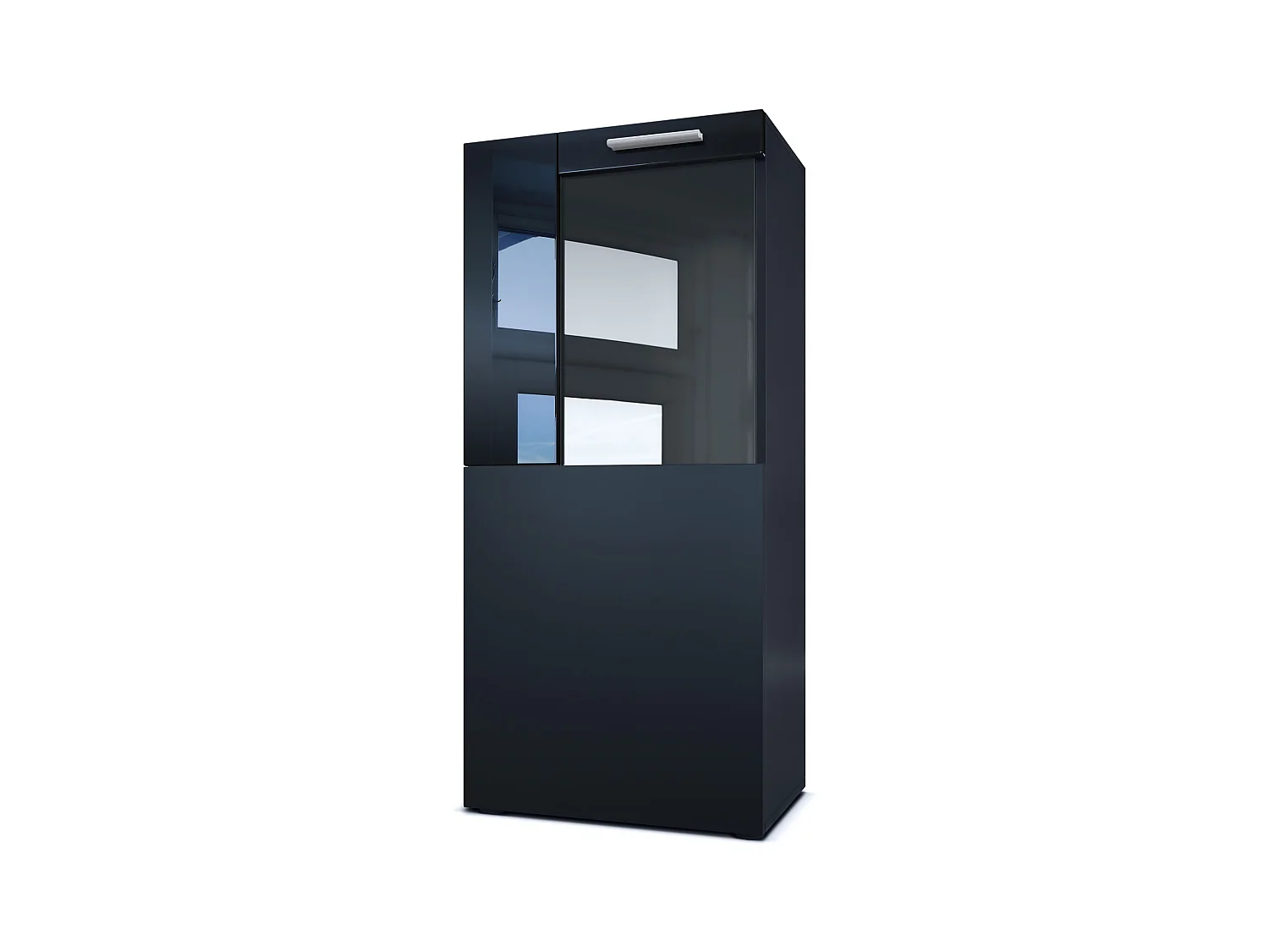 VITRINE Movie Absetzungen in Schwarz Hochglanz