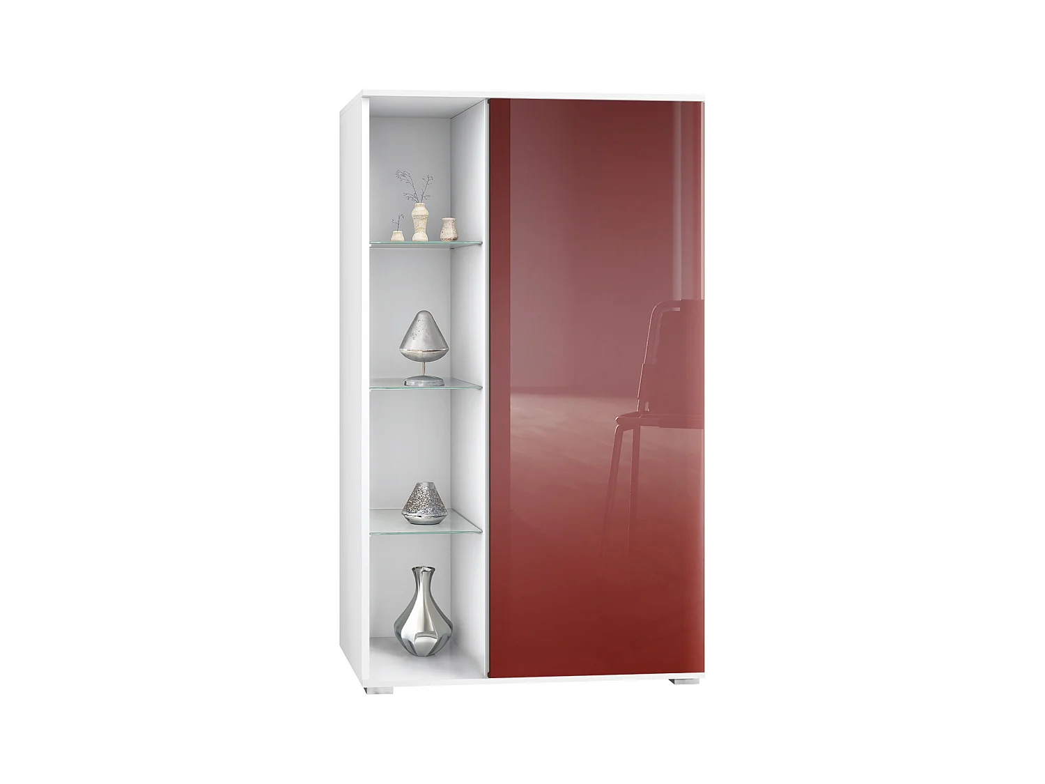 VITRINE Davos Bordeaux Hochglanz