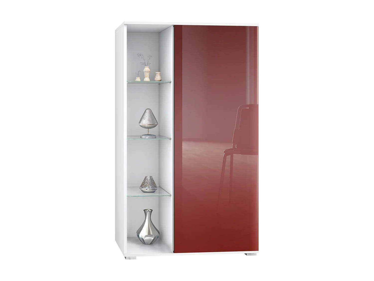 VITRINE Davos Bordeaux Hochglanz