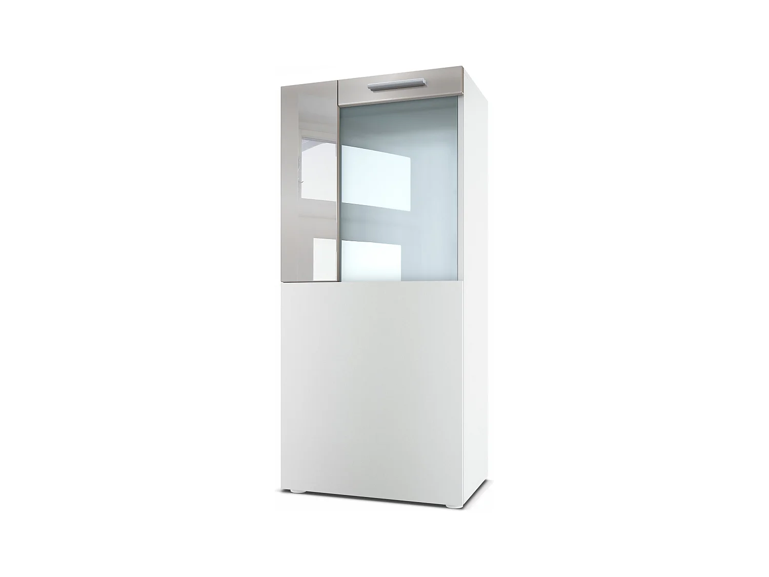 VITRINE Movie Absetzungen in Sandgrau Hochglanz