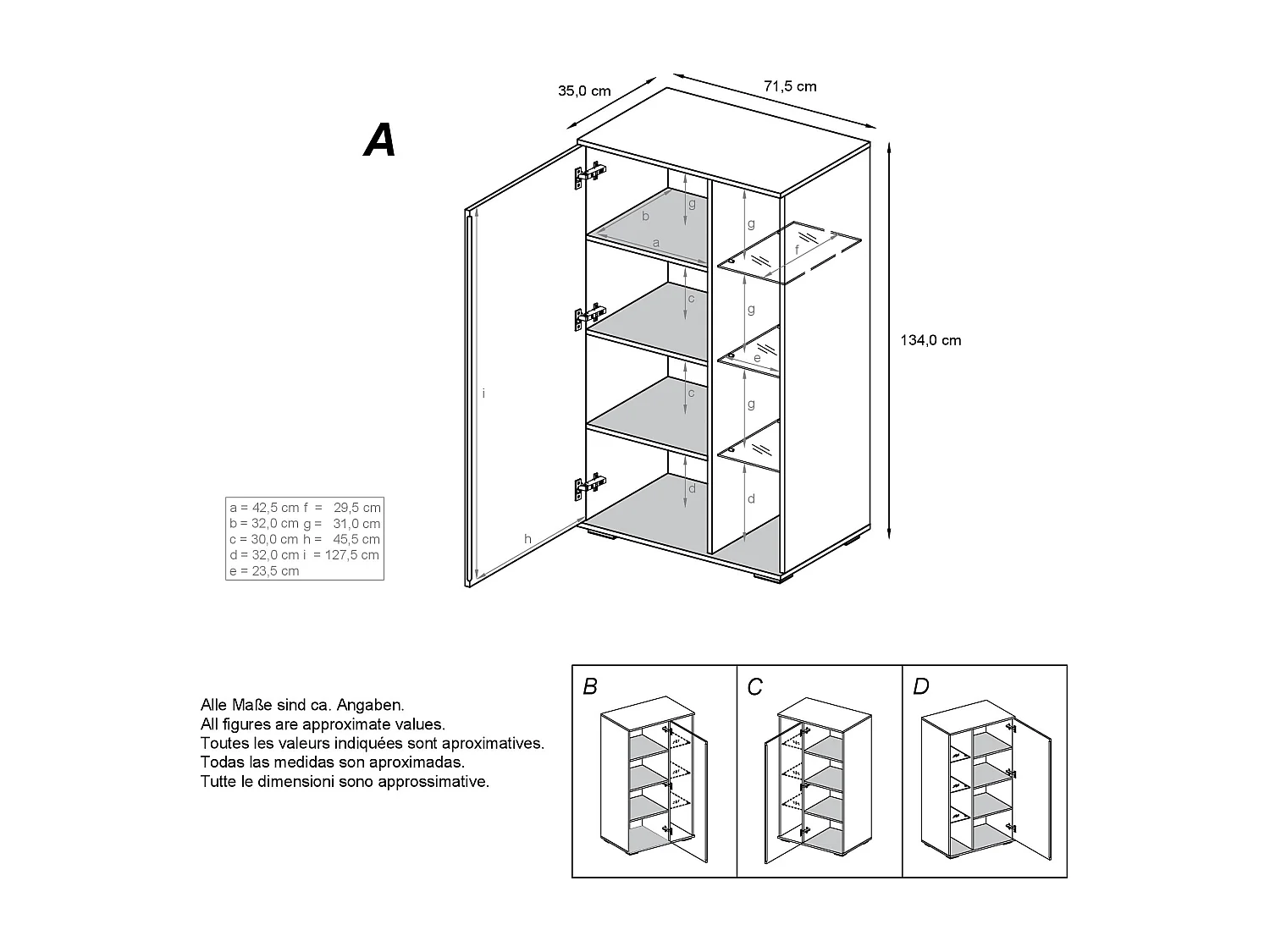 VITRINE Davos Beton Oxid Optik