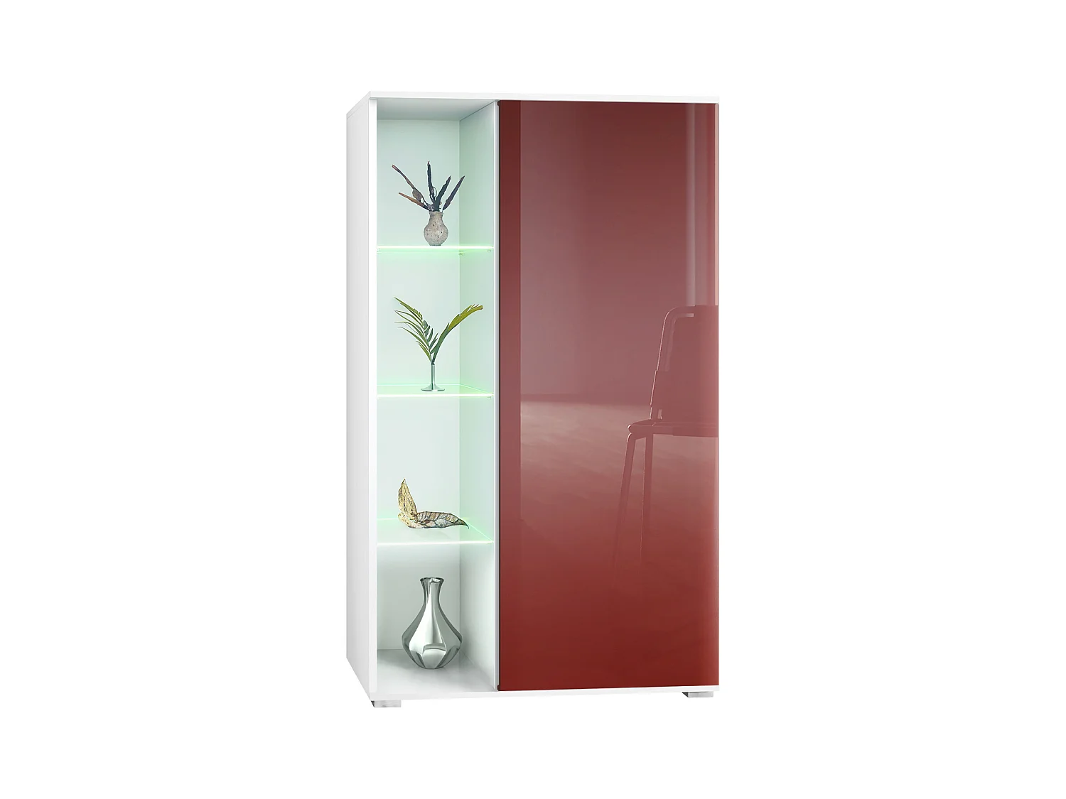 VITRINE Davos Bordeaux Hochglanz