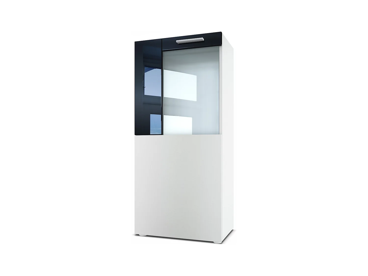VITRINE Movie Absetzungen in Schwarz Hochglanz