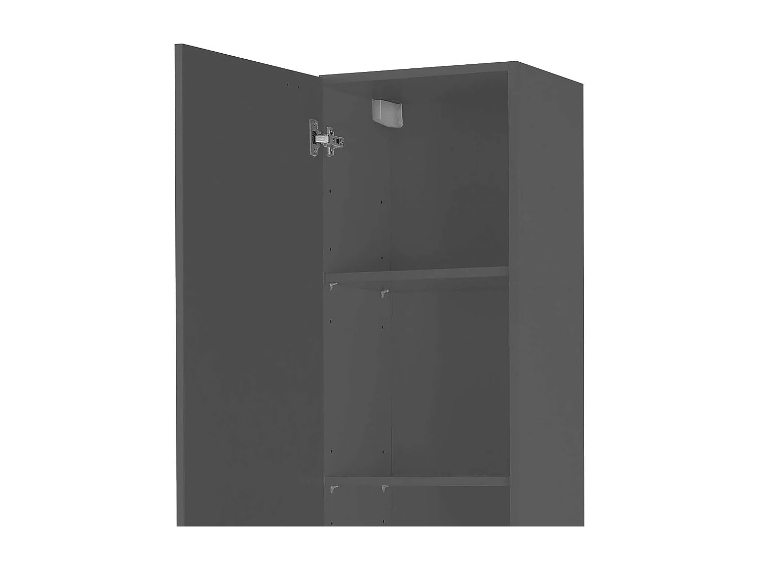Painel de TV de parede Gemy WH com estante branca e 6 prateleiras
