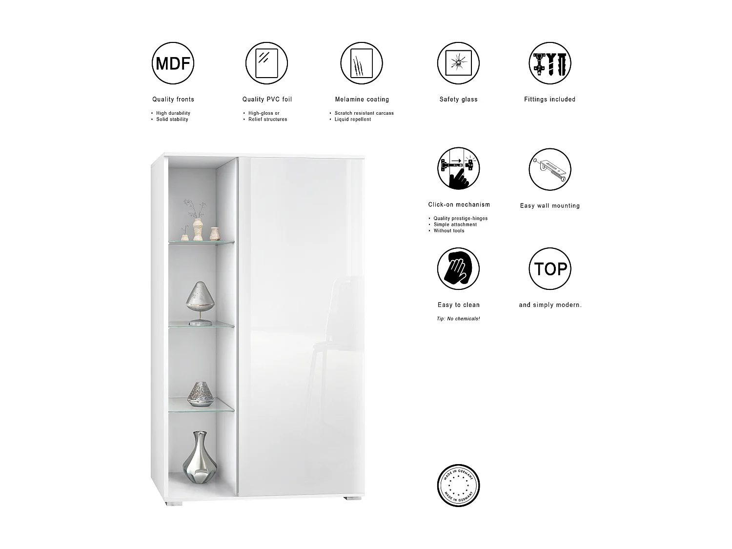 VITRINE Davos Beton Oxid Optik