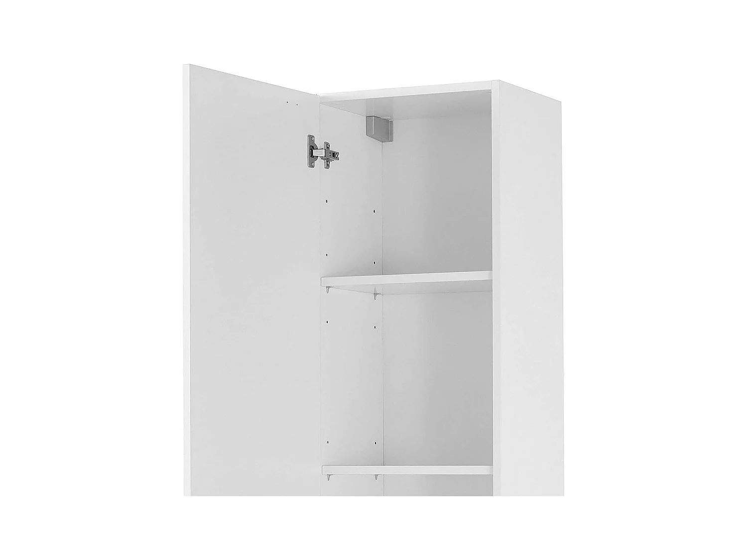 Set soggiorno Maruska con libreria e 2 colonne bianco lucido e rovere 170x30x180 cm