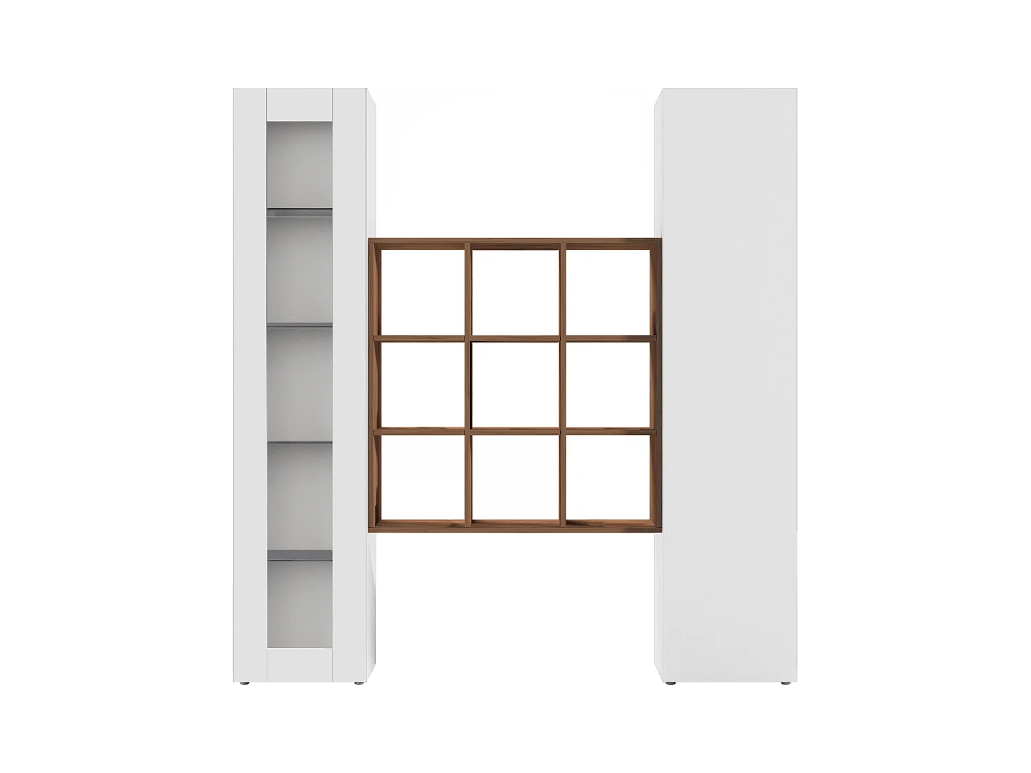 Tilla WH blanco salón vitrina librería mueble de pared