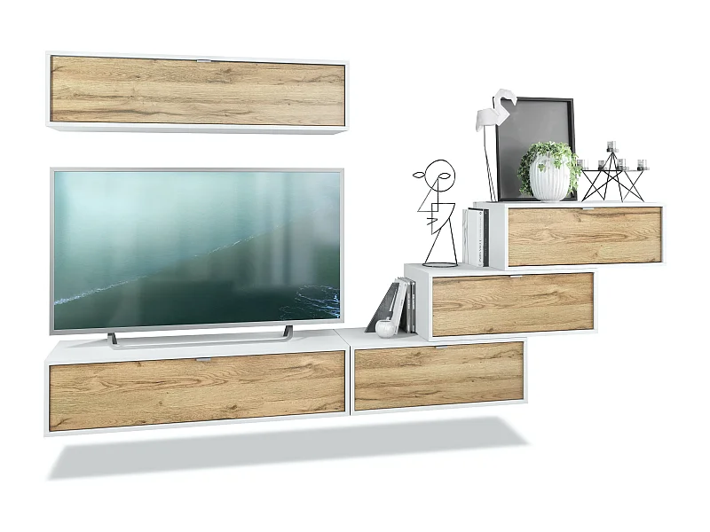 WOHNWAND Lana Fronten in Eiche Natur