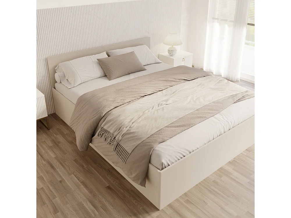 Lit Panama 140x200 + coffre - Sommier inclus Cachemire