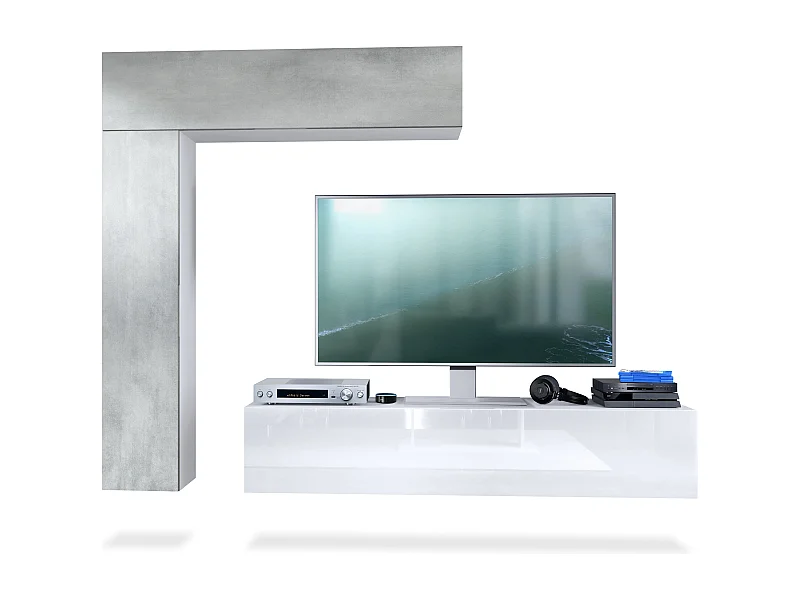 WOHNWAND Taurito Fronten in Beton Oxid Optik