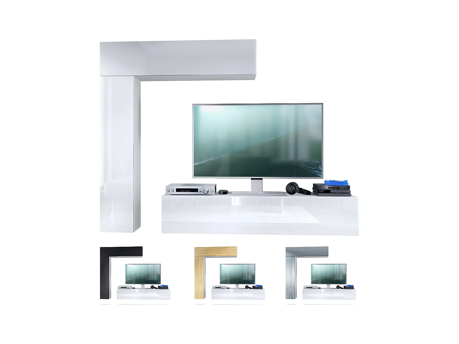 WOHNWAND Taurito Fronten in Beton Oxid Optik