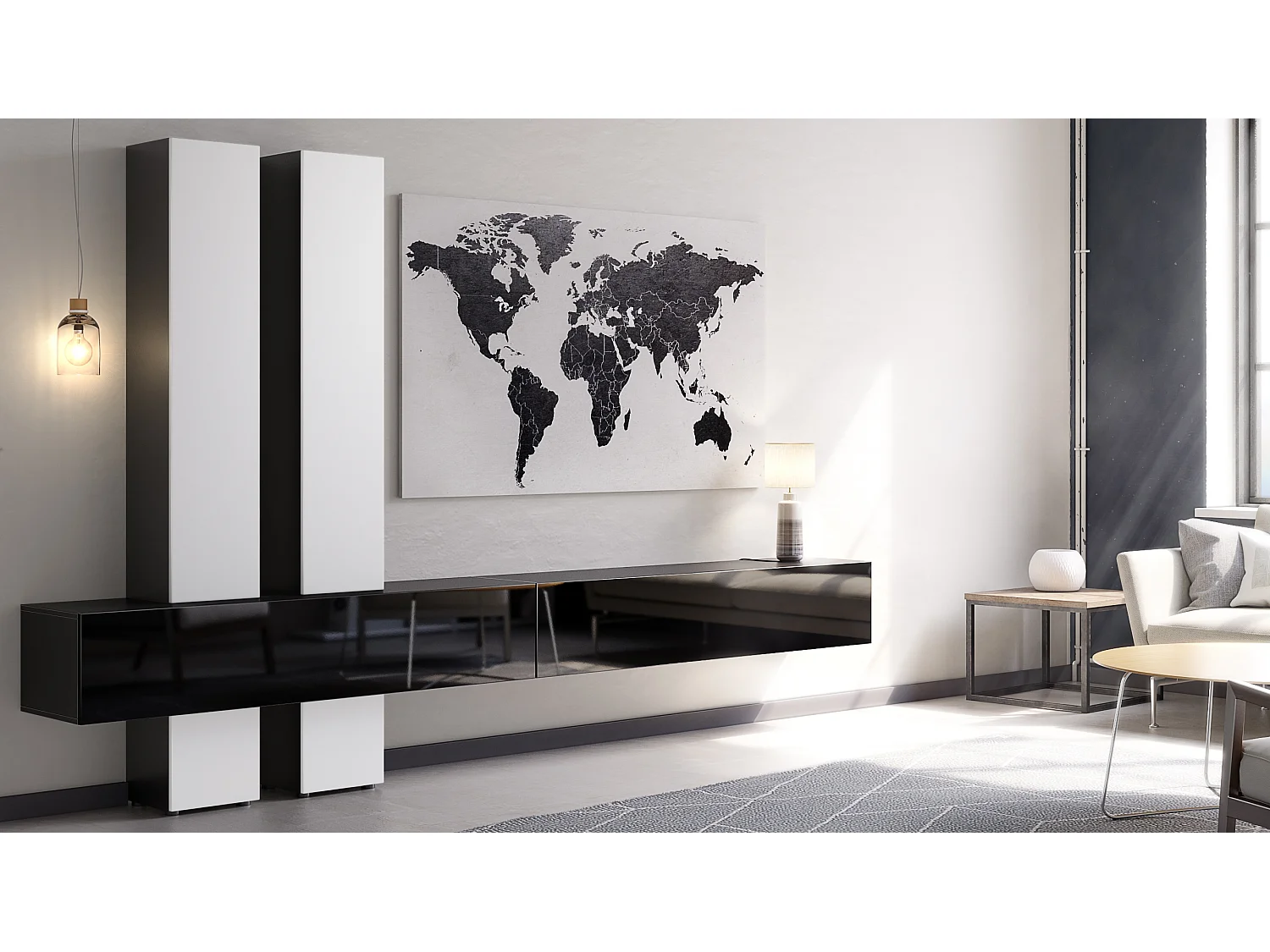 WOHNWAND Moja Türen in Weiß matt