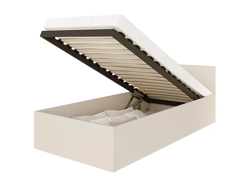 Lit coffre Panama 90x190  - Sommier inclus Cachemire