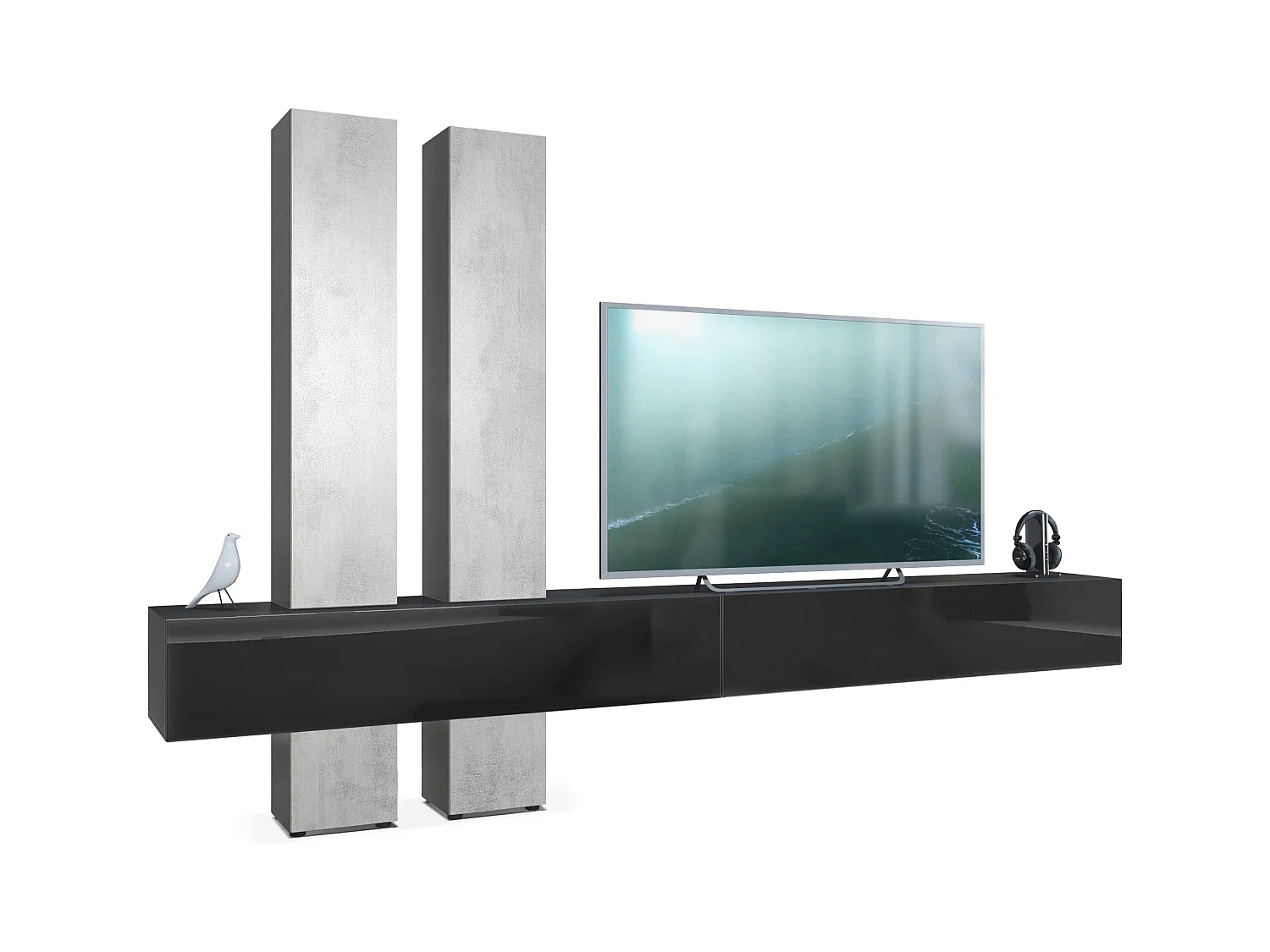 WOHNWAND Moja Türen in Beton Oxid Optik