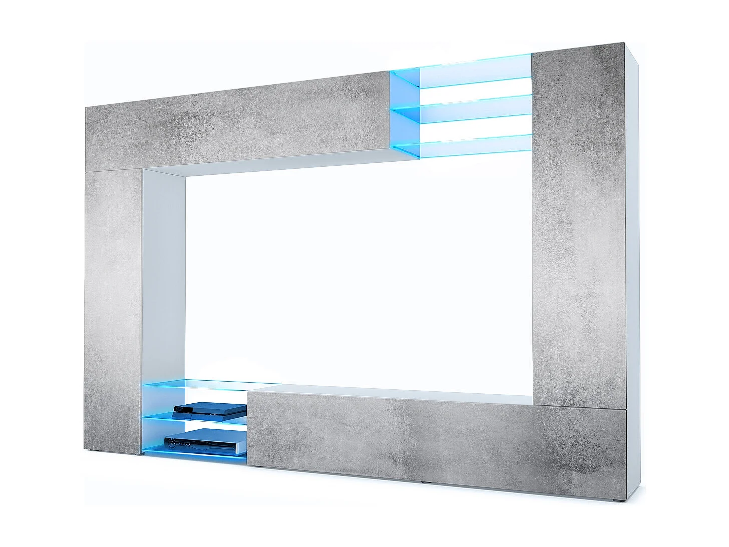 WOHNWAND Mirage Front in Beton Oxid Optik