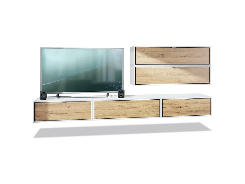 WOHNWAND Lana Fronten in Eiche Natur