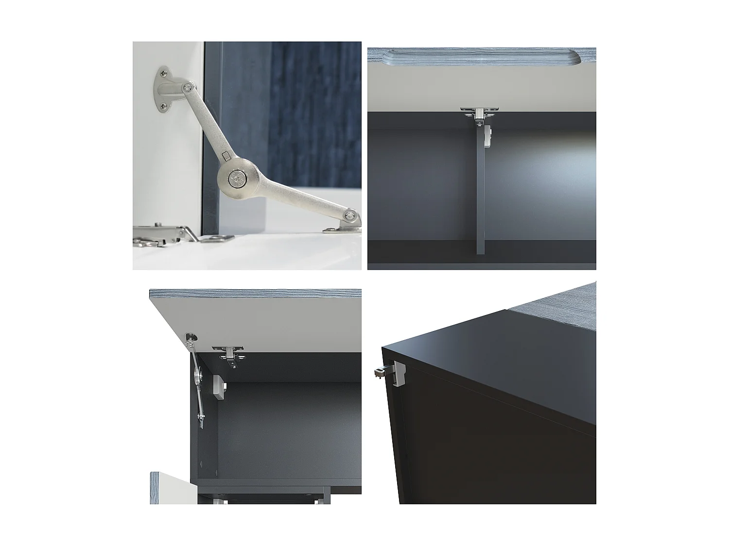 WOHNWAND Taurito Fronten in Schwarz matt