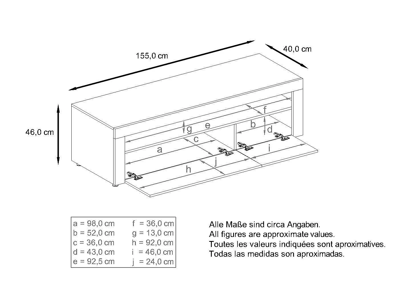 WOHNZIMMERSET Berlin Eiche Natur