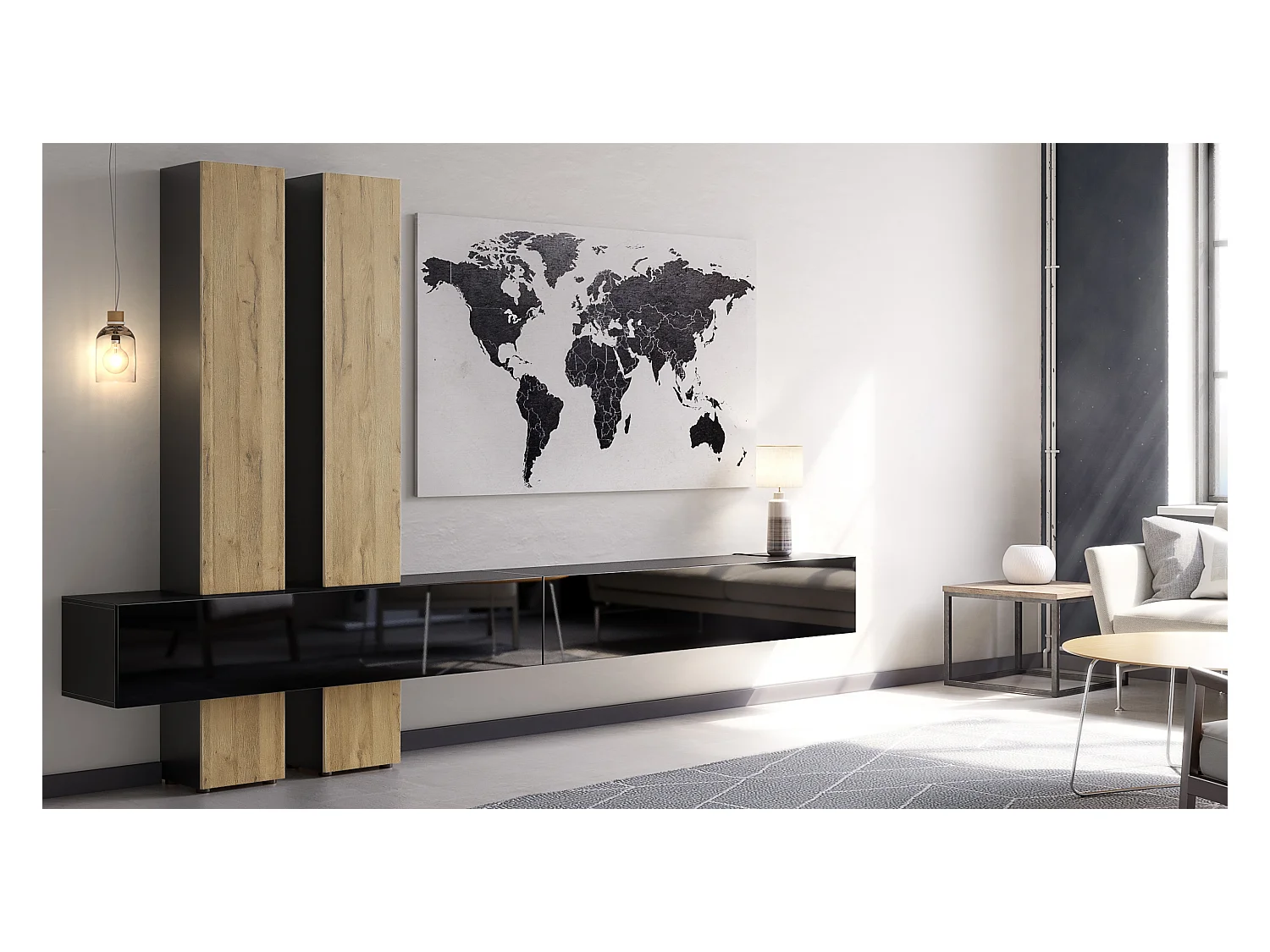 WOHNWAND Moja Türen in Eiche Natur