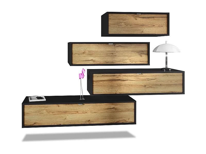 WOHNWAND Lana Fronten in Eiche Natur